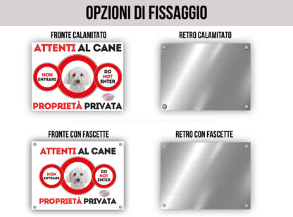 TARGA ATTENTI AL CANE - MALTESE - immagine 2