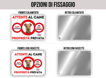 TARGA ATTENTI AL CANE - FOX TERRIER - immagine 2